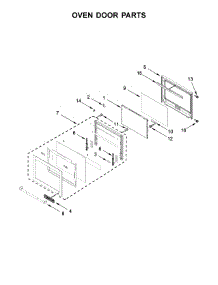 Oven Door Parts parts for Jenn-Air Electric Wall Oven JJW2430DP02 from AppliancePartsPros.com