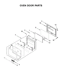 Oven Door Parts parts for Jenn-Air Electric Wall Oven JJW2430DP03 from AppliancePartsPros.com