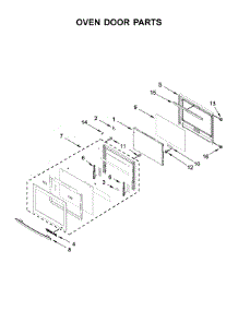 Oven Door Parts parts for Jenn-Air Electric Wall Oven JJW2430DS03 from AppliancePartsPros.com