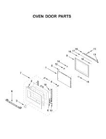 Oven Door Parts parts for Jenn-Air Electric Wall Oven JJW2430IL00 from AppliancePartsPros.com