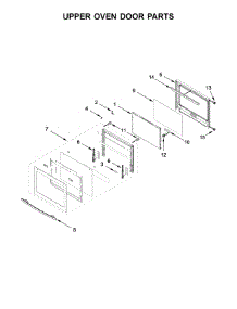 Upper Oven Door Parts parts for Jenn-Air Electric Wall Oven JJW2727DS02 from AppliancePartsPros.com