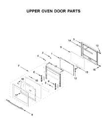 Upper Oven Door Parts parts for Jenn-Air Electric Wall Oven JJW2727DS03 from AppliancePartsPros.com