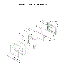 Lower Oven Door Parts parts for Jenn-Air Electric Wall Oven JJW2730DS02 from AppliancePartsPros.com