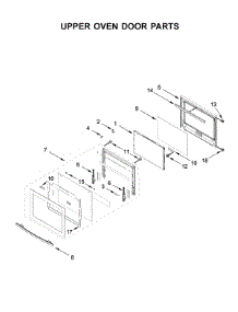 Upper Oven Door Parts parts for Jenn-Air Electric Wall Oven JJW2730DS03 from AppliancePartsPros.com