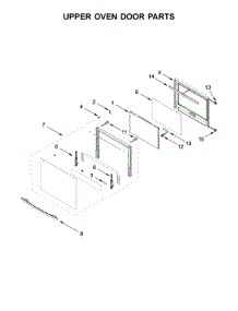 Upper Oven Door Parts parts for Jenn-Air Electric Wall Oven JJW2827DB02 from AppliancePartsPros.com