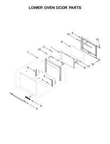 Lower Oven Door Parts parts for Jenn-Air Electric Wall Oven JJW2827DB02 from AppliancePartsPros.com