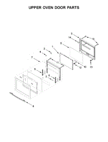 Upper Oven Door Parts parts for Jenn-Air Electric Wall Oven JJW2827DS02 from AppliancePartsPros.com