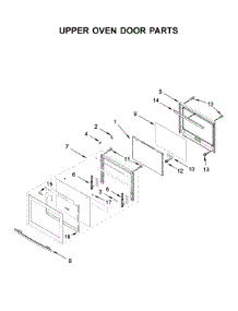 Upper Oven Door Parts parts for Jenn-Air Electric Wall Oven JJW2827DS03 from AppliancePartsPros.com
