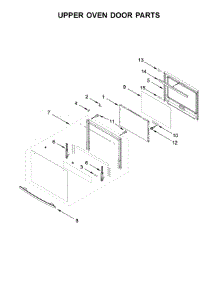 Upper Oven Door Parts parts for Jenn-Air Electric Wall Oven JJW2830DB02 from AppliancePartsPros.com