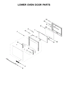 Lower Oven Door Parts parts for Jenn-Air Electric Wall Oven JJW2830DB02 from AppliancePartsPros.com
