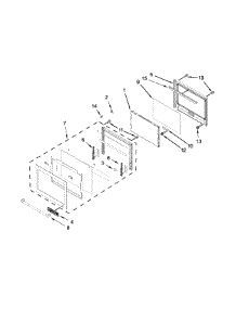 Lower Oven Door Parts parts for Jenn-Air Electric Wall Oven JJW2830DP00 from AppliancePartsPros.com