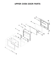Upper Oven Door Parts parts for Jenn-Air Electric Wall Oven JJW2830DP02 from AppliancePartsPros.com