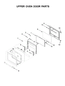 Upper Oven Door Parts parts for Jenn-Air Electric Wall Oven JJW2830DP03 from AppliancePartsPros.com