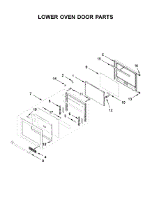 Lower Oven Door Parts parts for Jenn-Air Electric Wall Oven JJW2830DP03 from AppliancePartsPros.com