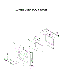Lower Oven Door Parts parts for Jenn-Air Electric Wall Oven JJW2830IL01 from AppliancePartsPros.com