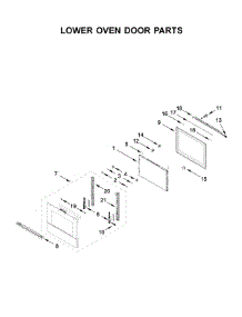 Lower Oven Door Parts parts for Jenn-Air Electric Wall Oven JJW2830IM00 from AppliancePartsPros.com