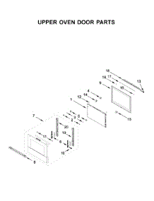 Upper Oven Door Parts parts for Jenn-Air Electric Wall Oven JJW2830IM01 from AppliancePartsPros.com