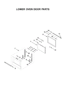 Lower Oven Door Parts parts for Jenn-Air Electric Wall Oven JJW2830IM01 from AppliancePartsPros.com