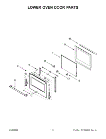 Lower Oven Door Parts parts for Jenn-Air Electric Wall Oven JJW2830LL00 from AppliancePartsPros.com