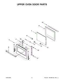 Upper Oven Door Parts parts for Jenn-Air Electric Wall Oven JJW2830LL01 from AppliancePartsPros.com