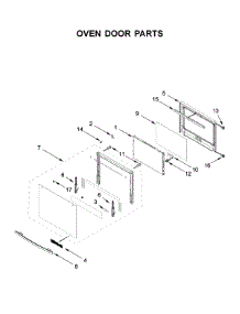 Oven Door Parts parts for Jenn-Air Electric Wall Oven JJW3430DB03 from AppliancePartsPros.com