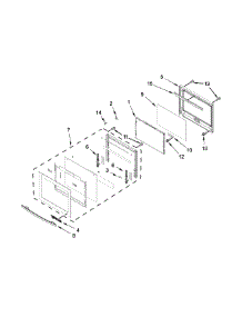 Oven Door Parts parts for Jenn-Air Electric Wall Oven JJW3430DS00 from AppliancePartsPros.com