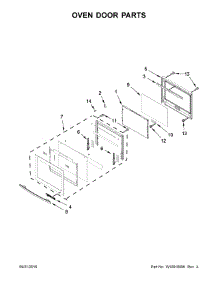 Oven Door Parts parts for Jenn-Air Electric Wall Oven JJW3430DS02 from AppliancePartsPros.com