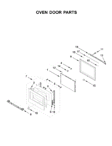 Oven Door Parts parts for Jenn-Air Electric Wall Oven JJW3430IL00 from AppliancePartsPros.com