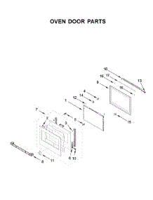 Oven Door Parts parts for Jenn-Air Electric Wall Oven JJW3430IL01 from AppliancePartsPros.com