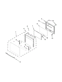 Upper Oven Door Parts parts for Jenn-Air Electric Wall Oven JJW3830DB00 from AppliancePartsPros.com