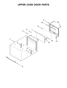 Upper Oven Door Parts parts for Jenn-Air Electric Wall Oven JJW3830DB01 from AppliancePartsPros.com