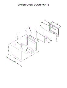 Upper Oven Door Parts parts for Jenn-Air Electric Wall Oven JJW3830DB02 from AppliancePartsPros.com