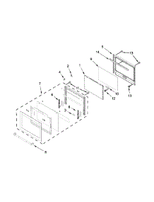 Upper Oven Door Parts parts for Jenn-Air Electric Wall Oven JJW3830DP00 from AppliancePartsPros.com