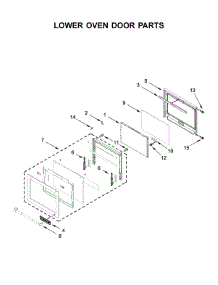 Lower Oven Door Parts parts for Jenn-Air Electric Wall Oven JJW3830DP03 from AppliancePartsPros.com