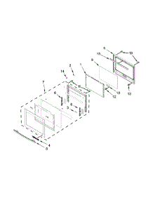 Lower Oven Door Parts parts for Jenn-Air Electric Wall Oven JJW3830DS00 from AppliancePartsPros.com