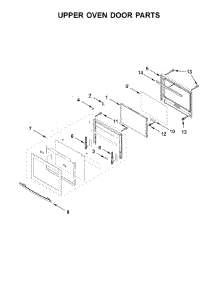 Upper Oven Door Parts parts for Jenn-Air Electric Wall Oven JJW3830DS01 from AppliancePartsPros.com