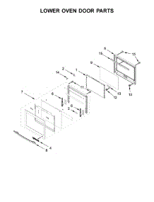 Lower Oven Door Parts parts for Jenn-Air Electric Wall Oven JJW3830DS01 from AppliancePartsPros.com