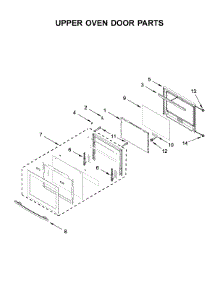 Upper Oven Door Parts parts for Jenn-Air Electric Wall Oven JJW3830DS03 from AppliancePartsPros.com