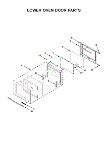 Lower Oven Door Parts parts for Jenn-Air Electric Wall Oven JJW3830DS03 from AppliancePartsPros.com