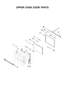Upper Oven Door Parts parts for Jenn-Air Electric Wall Oven JJW3830IL00 from AppliancePartsPros.com