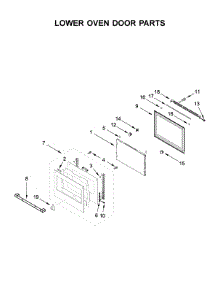 Lower Oven Door Parts parts for Jenn-Air Electric Wall Oven JJW3830IL00 from AppliancePartsPros.com