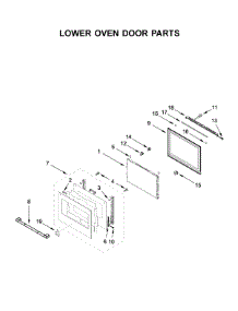 Lower Oven Door Parts parts for Jenn-Air Electric Wall Oven JJW3830IL01 from AppliancePartsPros.com