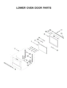 Lower Oven Door Parts parts for Jenn-Air Electric Wall Oven JJW3830IM00 from AppliancePartsPros.com