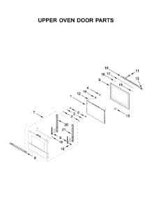 Upper Oven Door Parts parts for Jenn-Air Electric Wall Oven JJW3830IM01 from AppliancePartsPros.com