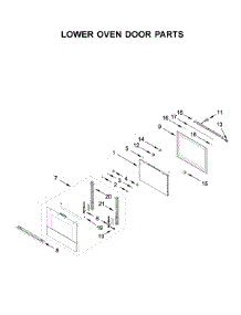Lower Oven Door Parts parts for Jenn-Air Electric Wall Oven JJW3830IM01 from AppliancePartsPros.com