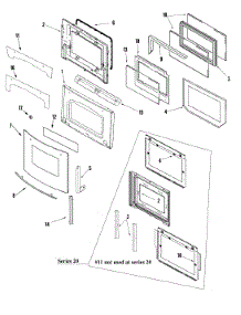 Door parts for Jenn-Air Electric Wall Oven JJW8630DDB0 from AppliancePartsPros.com