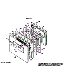 Door parts for Ge Electric Range JKP07*J1 from AppliancePartsPros.com