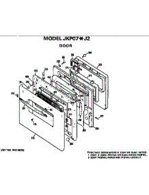 Door parts for Ge Electric Wall Oven JKP07*J2 from AppliancePartsPros.com