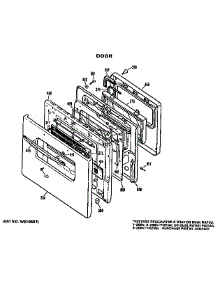 Door parts for Ge Electric Wall Oven JKP07*J3 from AppliancePartsPros.com