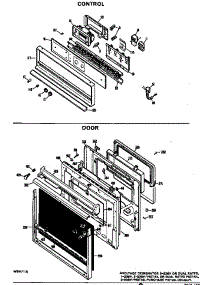Control parts for Ge Electric Range JKP07G*D1 from AppliancePartsPros.com